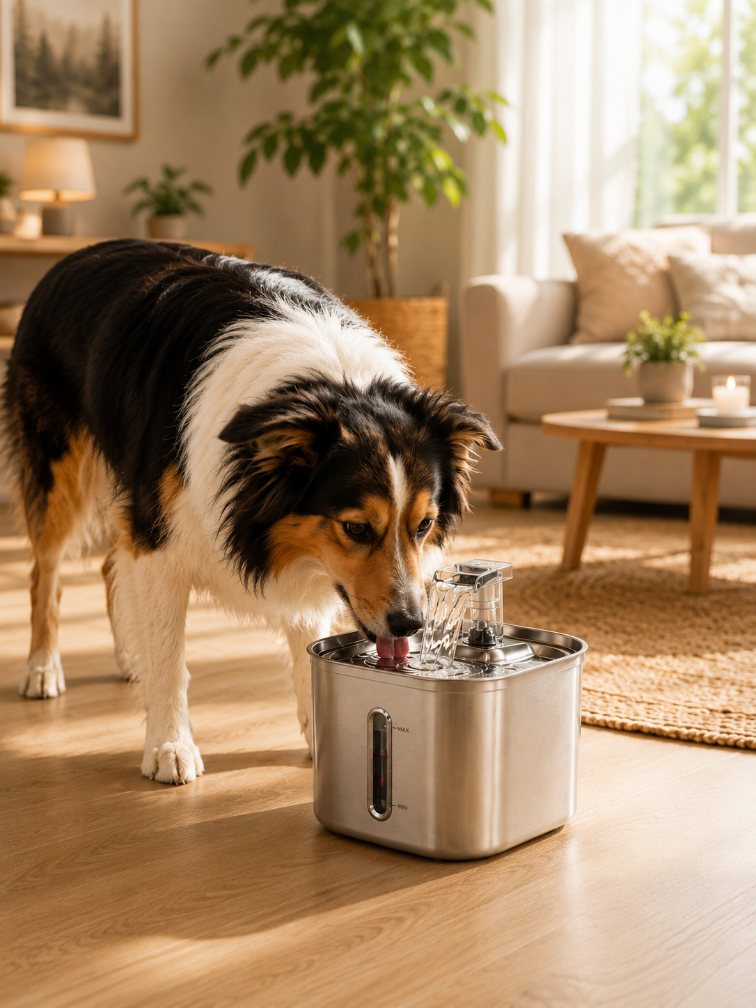 AquaFlow™ | Fontaine à eau en inox pour chats et chiens