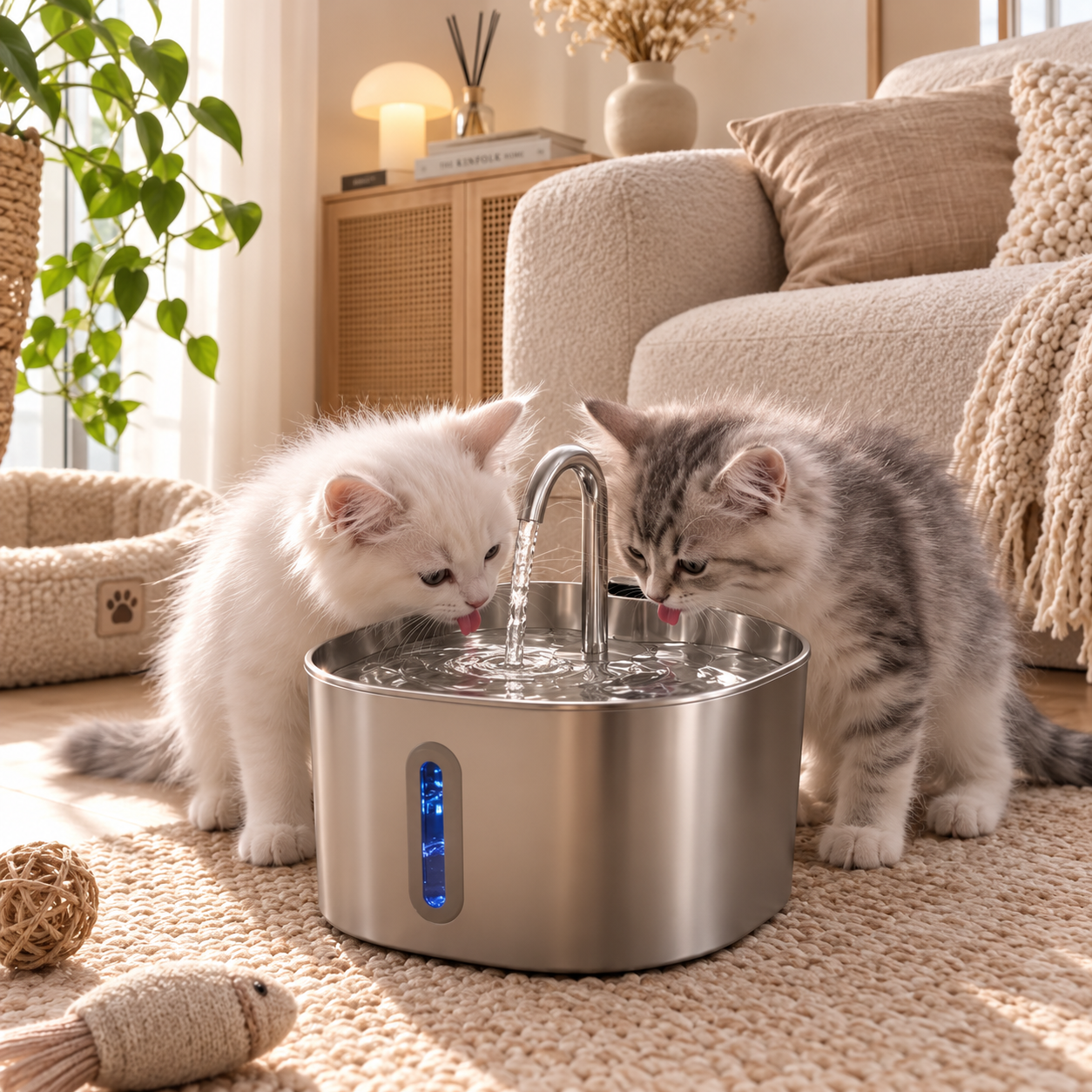 AquaFlow™ Round | Fontaine à Eau Ronde pour Chats et Chiens