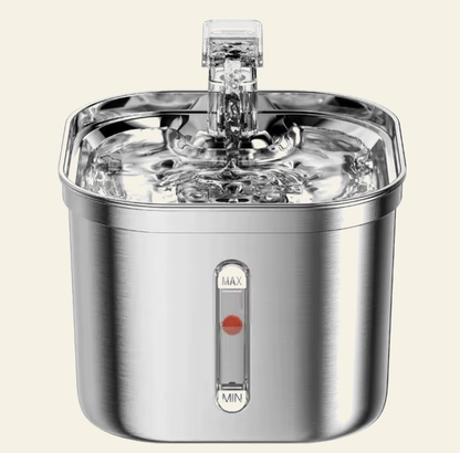 AquaFlow™ | Fontaine à eau en inox pour chats et chiens