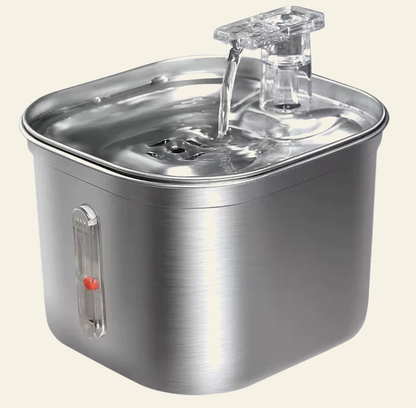 AquaFlow™ | Fontaine à eau en inox pour chats et chiens