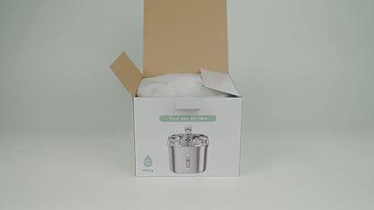 AquaFlow™ | Fontaine à eau en inox pour chats et chiens